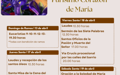 HORARIO ESPECIAL SEMANA SANTA 2025