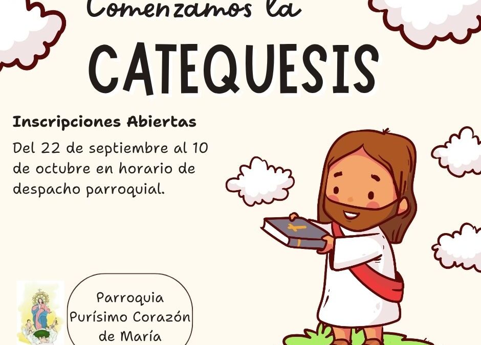 Abierto el plazo de inscripciones para la catequesis