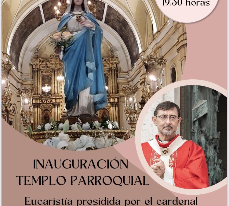 El cardenal D. José Cobo, arzobispo de Madrid, celebra la Eucaristía tras las obras del templo parroquial