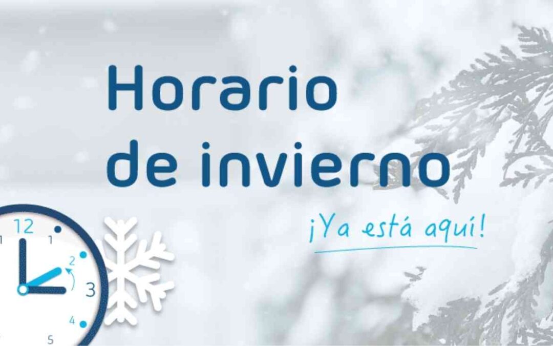 Horario de invierno desde el lunes 15 de septiembre